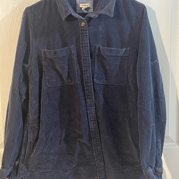 L.L. Bean Dark Blue Corduroy Shaket - Picture 3 of 9